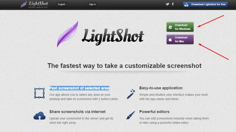 أفضل و أسرع برنامج لالتقاط صور الشاشة - تحميل أداة Lightshot
